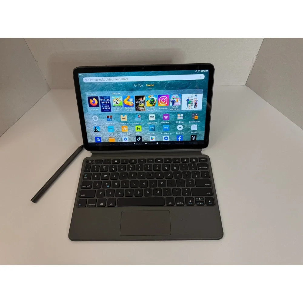 Amazon Fire Max 11 Tablet Bundle with Keyboard Case and Stylus Pen Gray 64GB